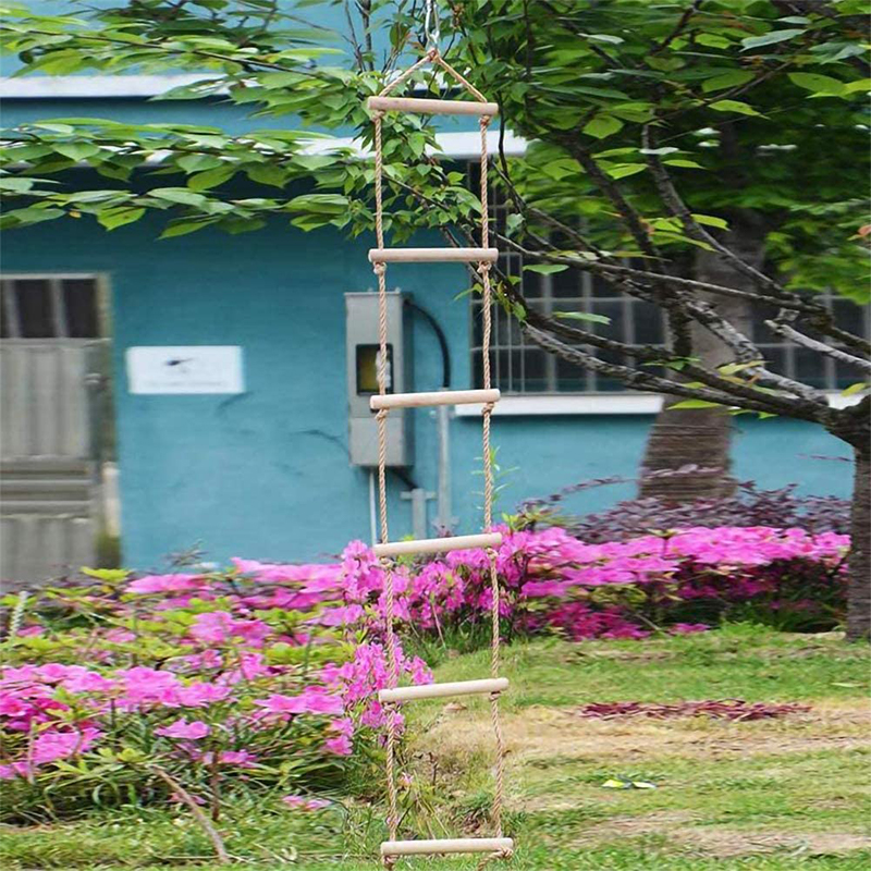 বাচ্চাদের জন্য কাঠের ক্লাইম্বিং রোপ সিঁড়ি